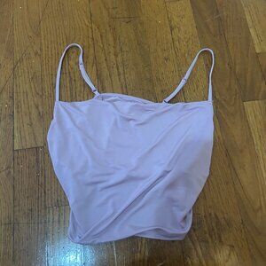 Slouchy pink cropped tank